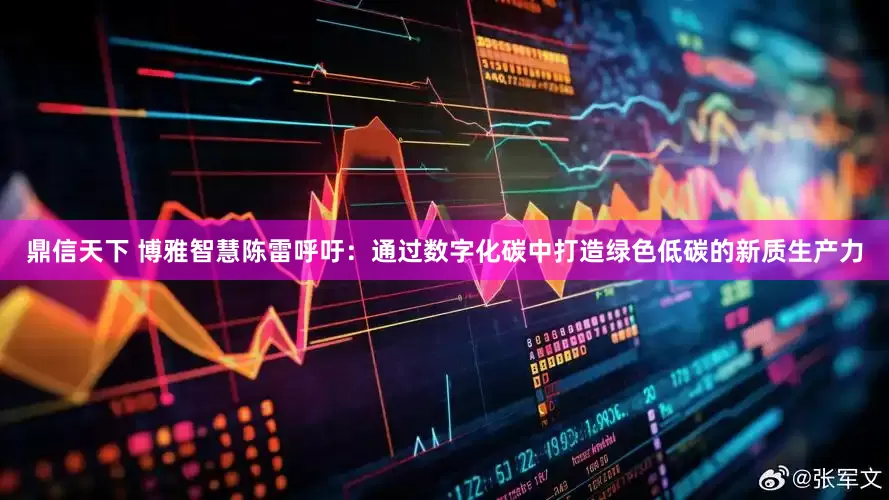 鼎信天下 博雅智慧陈雷呼吁：通过数字化碳中打造绿色低碳的新质生产力