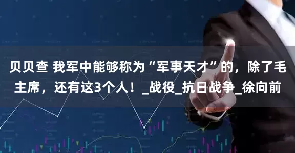贝贝查 我军中能够称为“军事天才”的，除了毛主席，还有这3个人！_战役_抗日战争_徐向前